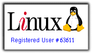 [Linux registrerad användare nummer 63611.]